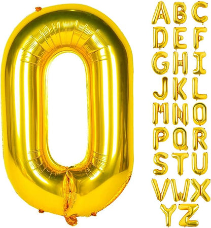 Lovoir 40 Inch Large Gold Letter O Balloons Big Size Jumbo Mylar Foil Helium by Lovoir