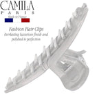 Camila Paris CP3230 French Hair Clip for Women, Narrow, Strong Hold Grip Double Teeth Girls Hair Claw Clips Jaw, Fashion Durable Styling Hair Accessories for Women, Made in France