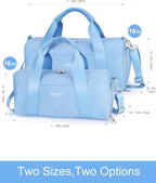 Gym Bag for Women Girls with Shoe Compartment & Wet Pocket - Duffle Bag for Travel Sports Fitness Workout Athletic, 19"-Medium, Blue