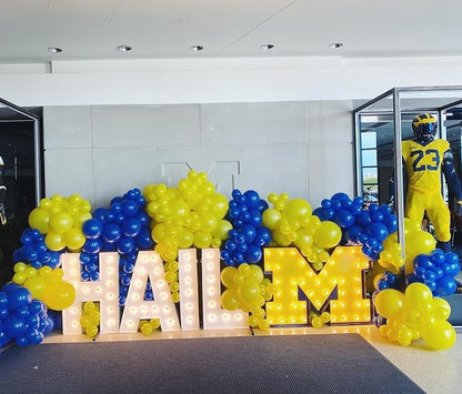 Blue and Yellow Balloons Garland Arch Kit 154Pcs - Image 4