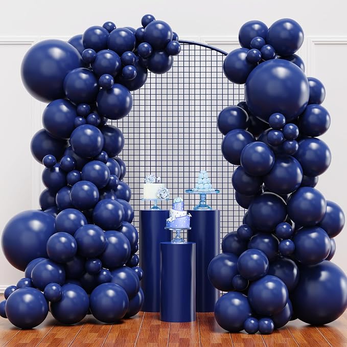 YMSZ Navy Blue Balloons with Different Sizes, Graduation, Baby Shower, Wedding by YMSZ