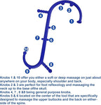 Shrdaepe Massage Trigger Point Cane, Body Deep Tissue, Handheld Back, Neck, Shoulder, Leg and Feet Massager Rod, Muscle Release Tool Self Massage Hook Cane Gifts for Women & Men, Blue