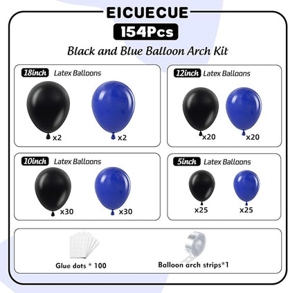 Blue and Black Balloon Arch Kit - Image 2