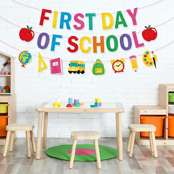 First Day Of School Banner Decor, Back To School Garland Decor, First Day Of - Image 3