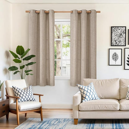 YoungsTex 63 Inch Long Linen Curtains - Image 2