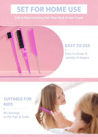 Hair Grooming Kit: Wax Stick for Flyaways, Slick Back Brush, Rat Tail Comb, Bristle Brush Set - Tames Frizz & Controls Baby Hair
