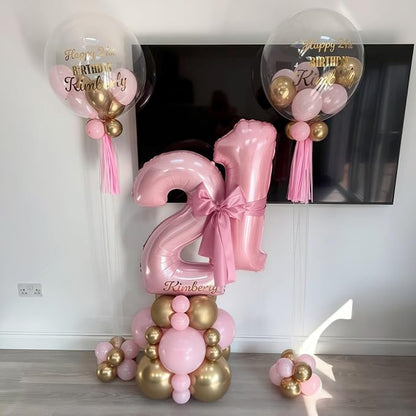 Number 15 Balloon Pastel Pink, Giant Number 1 & 5 Helium Foil Balloon - Image 7