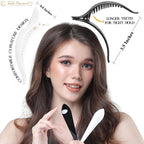 RC ROCHE 6 Pcs Duck Bill Alligator Hair Clips for Women Sectioning Flat Claw Long Thick Hair Inner Teeth Curved Styling Jaw Strong Secure Grip Salon, Medium Black & White