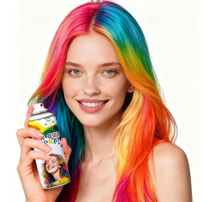 Red Temporary Hair Color Spray - Washable & Natural One-Time Use Hair Wax for Women & Kids & Adults - Strong Hold for Halloween, Cosplay, Party, Washes Out Easily