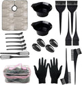 Professional Hair Dye Kit - Hair Coloring Bowl, Mixing Brush, Applicator Brush, Hair Clips, Ear Covers & Cape for Home Salon Use, All Hair Types (1 Set)