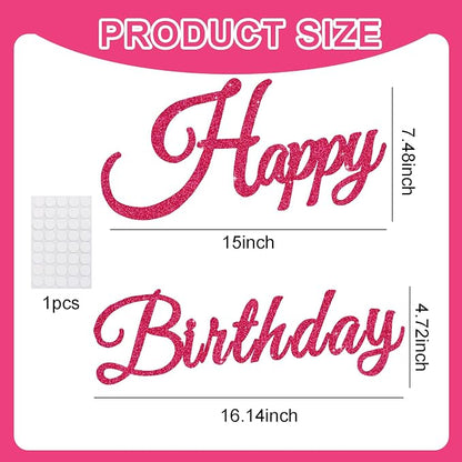 TONIFUL Happy Birthday Sign for Backdrop - Image 2