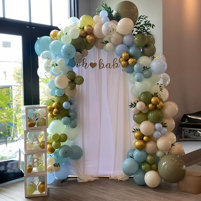 Dusty Blue Green Balloons - Image 6