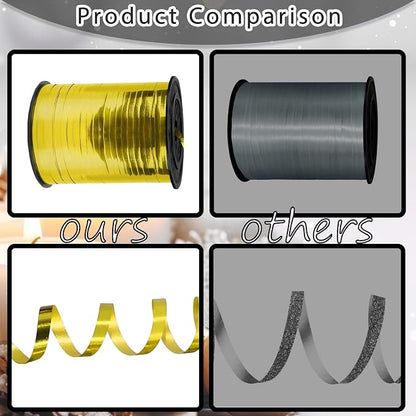 500 Yards Curling Ribbon, 1/5 Inch Shiny Gold Ribbon, Balloon String, Party - Image 4