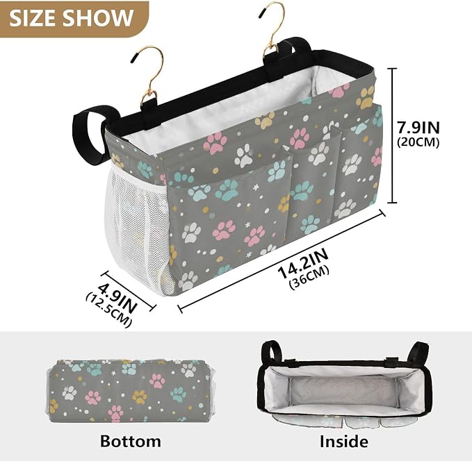 Bedside Caddy Hanging Bunk Bed Caddy Bed Organizer Hanging Pocket - Image 4