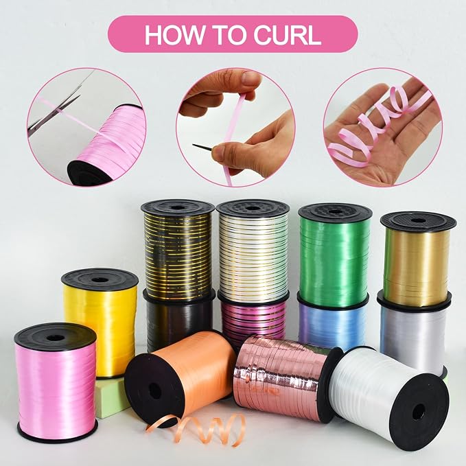 TONIFUL 500 Yards Curling Ribbon-Balloon Ribbon-Balloon String - Image 3