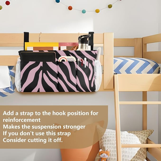 Bedside Caddy Metal Frame Hanging Organizer Bunk Bed Dorm Accessories Hook And - Image 6