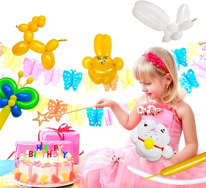 260 Long Balloons 100 Pack Red Twisting Animal Balloons Thickening Latex - Image 9