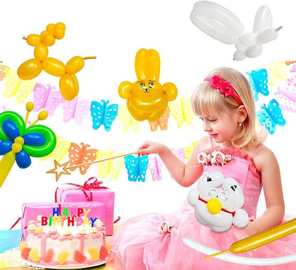260 Long Balloons 100 Pack Red Twisting Animal Balloons Thickening Latex - Image 9