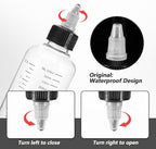 3 Pcs Applicator Bottle for Hair Dye 8.5 Ounce Hair Oil Applicator Plastic Squeeze Bottle Root Transparent Hairs Dye Bottles Twist-On Top Tip Cap with Graduated Scale for Home Salon Stylist Beauty