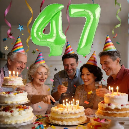 40 Inch Number 47 Balloons for 47th Birthday Party Decorations, 0-100 Fruit - Image 2