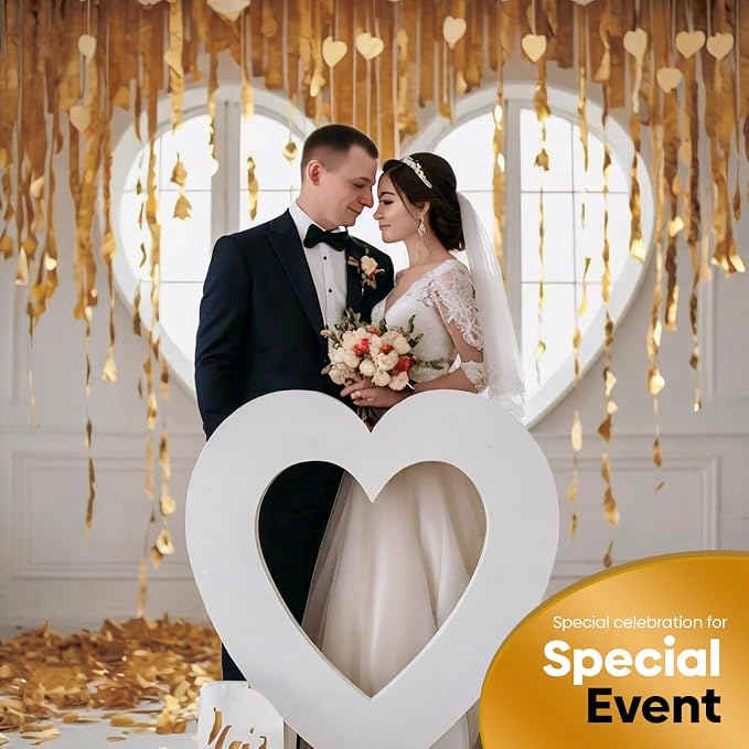 4 Gold Streamers, 328ft Pack of Crepe Paper Party Decorations | Each roll is 82 - Image 7