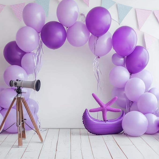 RUBFAC 87pcs Lavender Balloons Different Sizes 18 12 10 5 Inches - Image 7