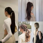 Claw Clip Ponytail Extension 18" Clip in Wavy Ponytail Hair Extensions Long Pony Tails for Women Extensions Ash Blonde Mix Light Bleach Blonde Wave Hairpiece