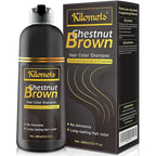 Chestnut Hair Dye Shampoo 3 IN 1 - Hair Color Shampoo Grey Coverage in Minutes Ammonia Free Instant Coloring Gift for Mom Dad (Chestnut Pack 2)