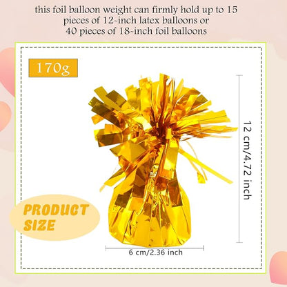 30 Pack 4.7 Inch Balloon Weights 170g Metallic Wrapped Balloon Anchors Weights - Image 2