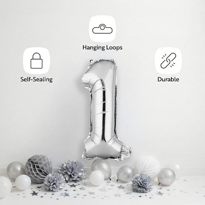 Restaurantware-Balloonify 16 Inch Number Balloon, 1 Digital Party Balloon - Image 4