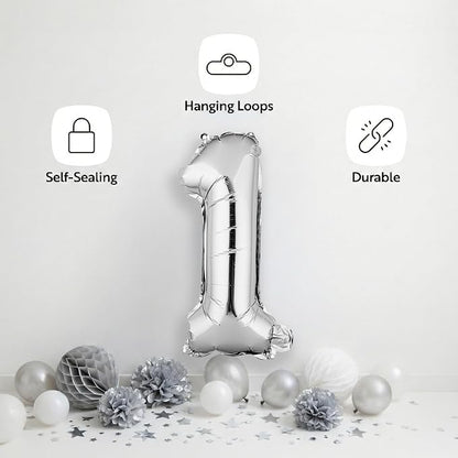 Restaurantware-Balloonify 16 Inch Number Balloon, 1 Digital Party Balloon - Image 4