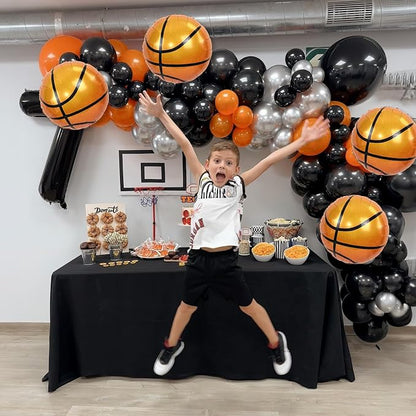 18 Inch Basketball Balloons Decor, Mylar Sport Balloons - Image 3