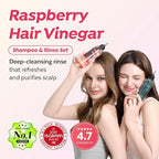 A’PIEU Raspberry Vinegar Shampoo & Hair Vinegar Rinse Conditioner Set – Scalp Clarifying, Buildup Removal, Refresing Finish, and pH-Balancing. Korean Hair Care (16.9 fl oz / 6.76 fl oz)