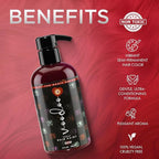 MOEHAIR Semi-Permanent Hair Color | Temporary Red Hair Dye 8 Oz | No Ammonia, Sulfate or Paraben | Intermixable & Vegan | Voodoo Fire Engine Bright Red Hair Color | Drip-Free Formula | Easy to Use