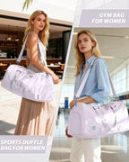 Gym Bag Womens,Travel Duffel Carry on Bag Sport Tote Bag Weekend Overnight Bag
