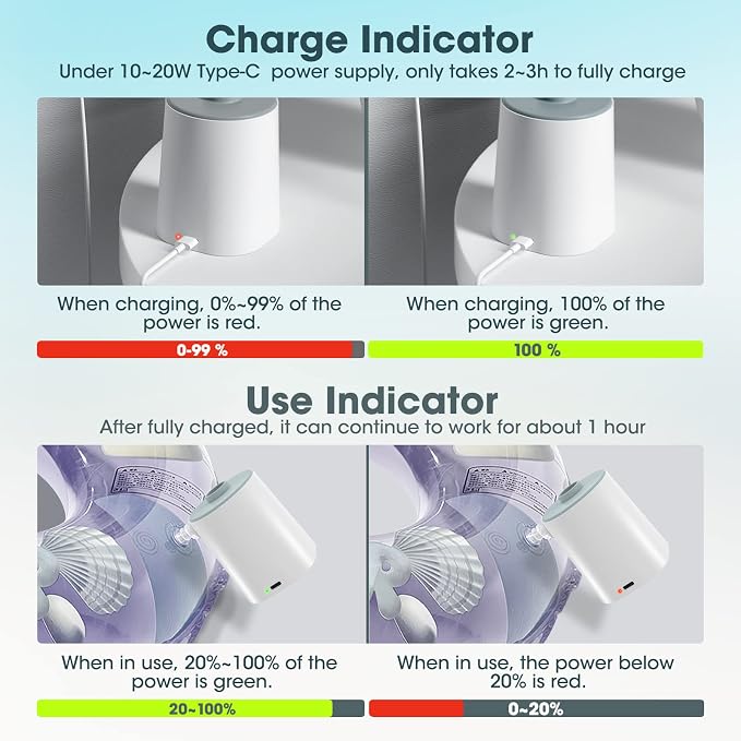 Mini Electric Air Pump for Inflatables, Ultra-Compact & Portable, Brushless - Image 7