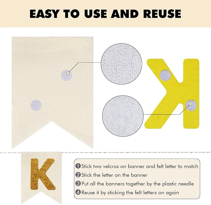 Custom Banner Kit, 28 Burlap Banner - Image 5