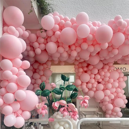 160Pcs Pastel Pink 12 Inch Pink Latex Party Balloons - Image 5