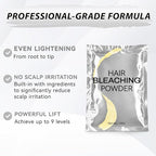 Hair Bleach Powder for Hair, Professional Lightening Bleach Lift Up to 8 Levels, for Hair Highlights & Lightening 45g