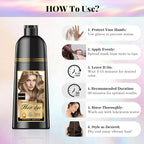 Natural Hair Dye Shampoo 3 IN 1, Hair Color for Gray Hair Coverage, Hair Coloring Shampoo for Women, Color Shampoo Beard Dye for Men, Vegan Ammonia Free Hair Shampoo (MEDIUM BLONDE)
