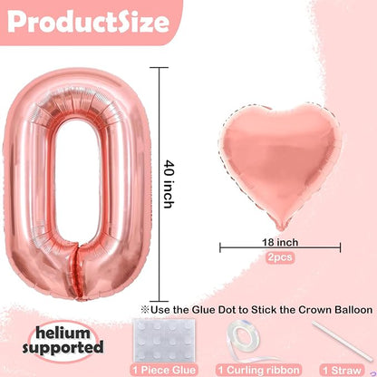 40 inch Rose Gold Birthday Decorations - Image 2