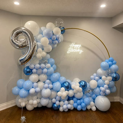 Blue and White Balloons for Baby Shower Bridal Shower Birthday Decorations | - Image 6
