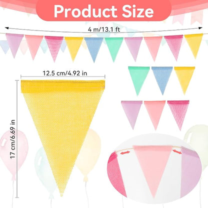 MAQIHAN 78.6 Feet Colorful Pennant Banner Flags - Image 6