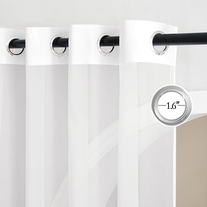 NICETOWN Airy Sheer Window Curtains 54 inch Length - Image 2