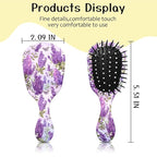 Mini Hair Brush,Cute Detangling Travel Hair Brush,Soft Bristles for Effortless Tangle Removal,Detangler Hairbrush for Women Men Boys Girls Kids Wet Dry All Hair Types (Purple Lavender, Mini)