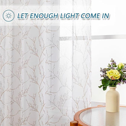 MYSKY HOME Extra Long Sheer Curtains - Image 4