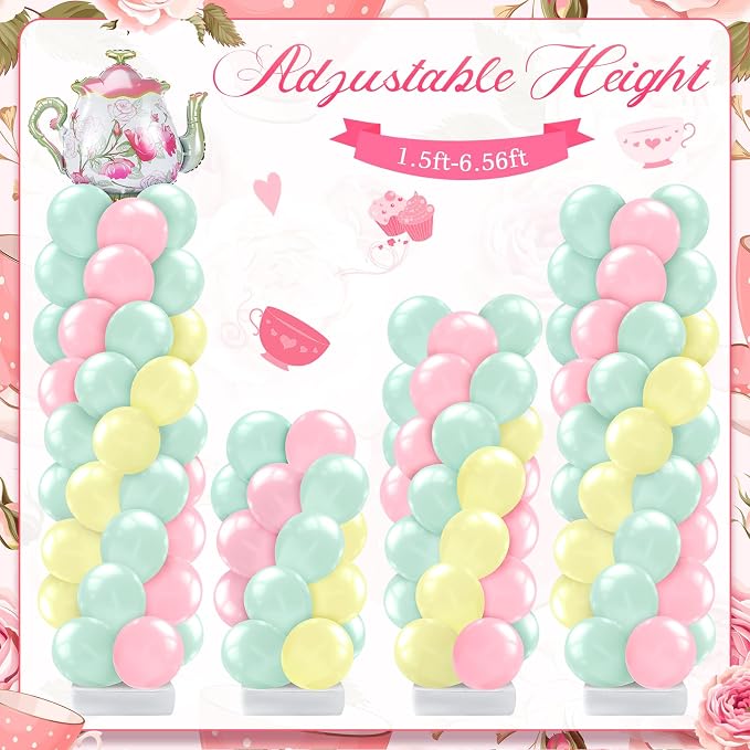 Kasyat 2 Set Tea Party Decorations Balloon Column - Image 4