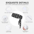 Men Women Fashion Sports Sweat Band Hair Accessories for Sports Workout Shower, Long Multifunction Goth Raven Crow Skull Moon Star Gothic Witch Magic Spirit Board Head Ribbon Headwear
