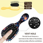 Mini Hair Brush,Cute Detangling Travel Hair Brush,Soft Bristles for Effortless Tangle Removal,Detangler Hairbrush for Women Men Boys Girls Kids Wet Dry All Hair Types (Pink Jellyfish, Mini)