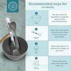 Bare Essentials Living - Clay Face Mask Mixing Bowl Set, Skin Care Kit Facial Bowls with Bamboo Lid, Face Mask Spoon, & Dual Sided Face Mask Brush Applicator for DIY Facial & Hair Clay Mask (Mermaid)